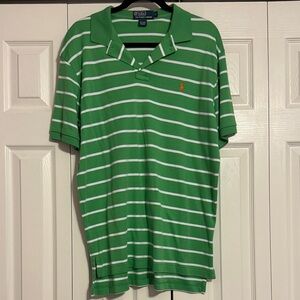 Ralph Lauren Green Striped Polo Shirt